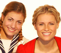 Laura Bagnato con Michelle Hunziker in "Tutti Insieme Appassionatamente"