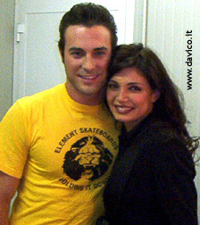Flavio Montrucchio con la moglie Alessia Mancini (Foto www.davico.it)