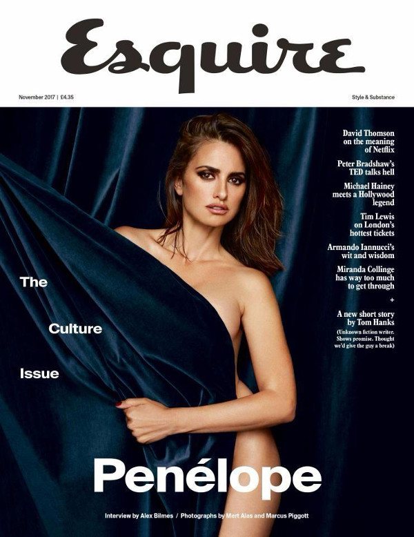 Penelope Cruz tutta nuda per "Esquire" Penelope Cruz tutta nuda per "Esquire"