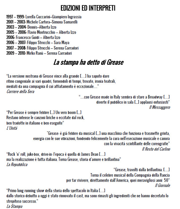RAMALAMALAMA! Grease è con noi! News Musical.it Il sito italiano