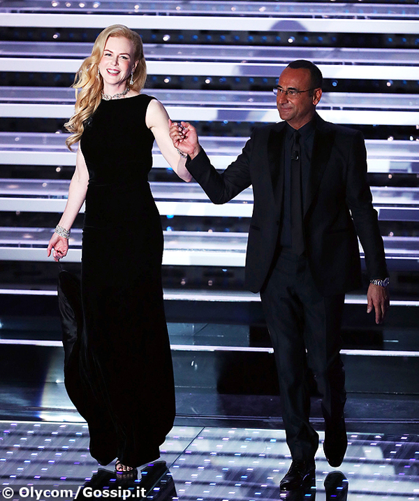 Nicole Kidman incanta l'Ariston Nicole Kidman incanta l'Ariston