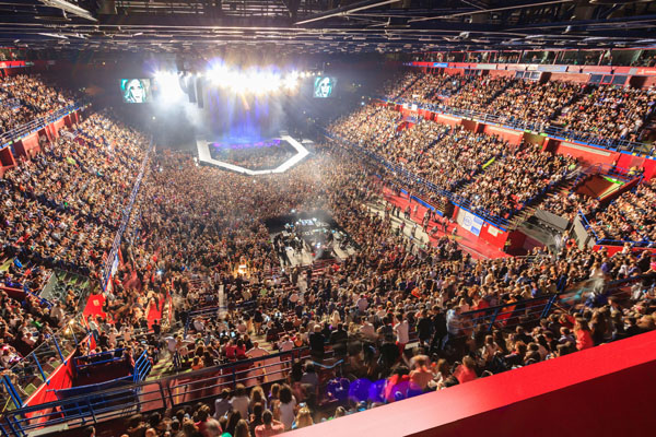 La grande arena cetrale del Mediolanum Forum