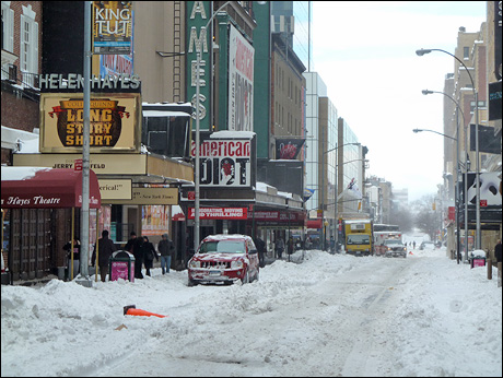 Broasway dopo la tempesta di neve 