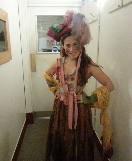 Carolina Di Gregorio nel backstage di "Les Miserables" a Londra