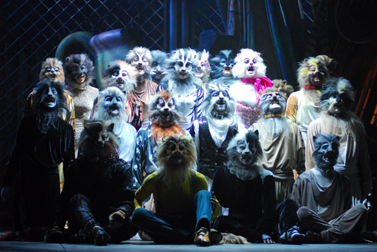 Una foto di scena da "Cats" (foto Alessandro Pinna)