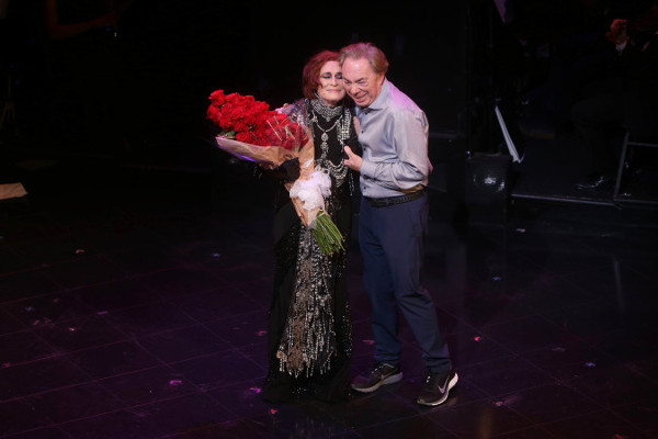 Glenn Close con Andrew Lloyd Webber