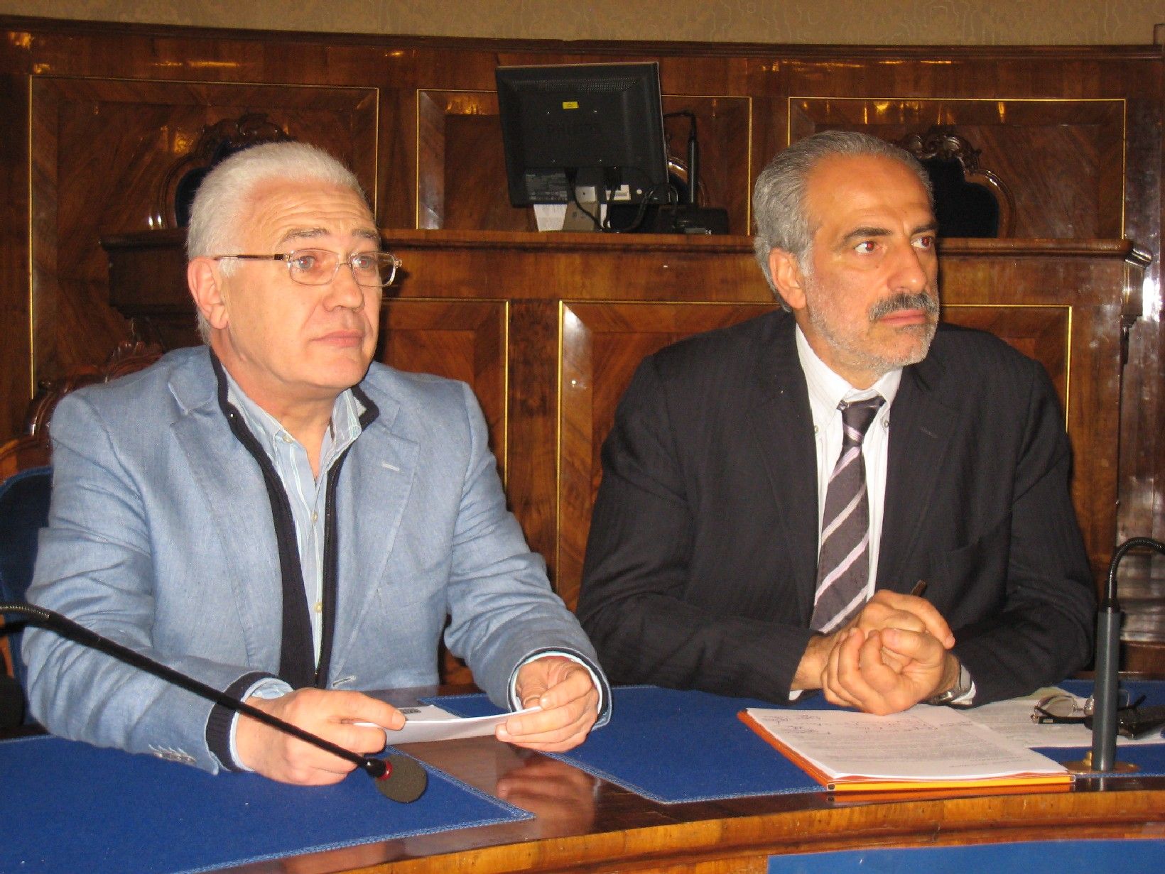 Un momento della conferenza stampa presso la Provincia di Macerata