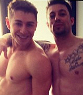 Duncan James con il compagno Scott Ashley