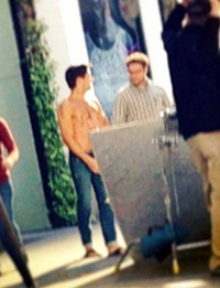 Zac Efron sul set