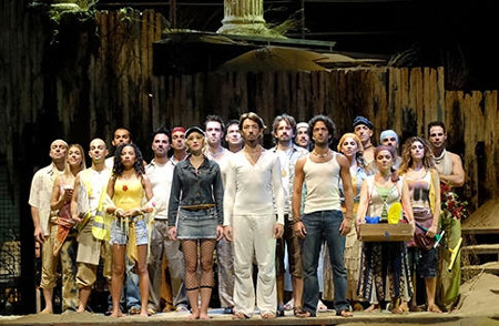 Una foto di scena dalla versione italiana di 'Jesus Christ Superstar' (Foto Antonio Agostini)
