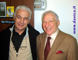 Mel Brooks con Saverio Marconi, regista della versione italiana di 'The Producers'