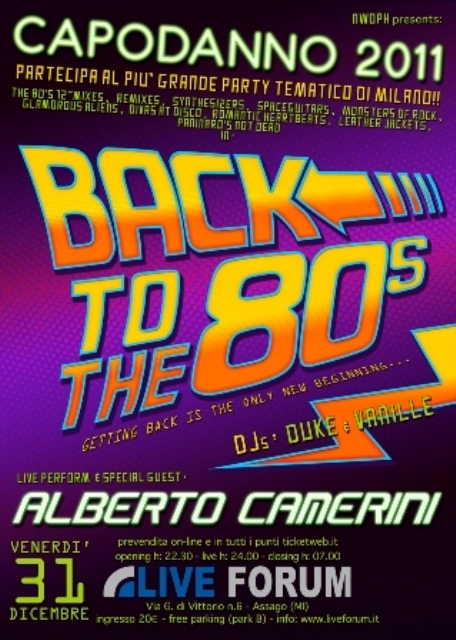 La locandina di Back to 80's Patry al Live Forum