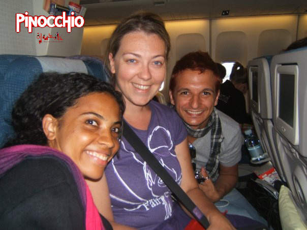 Daniela Pobega, Silvia di Stefano, Angelo di Figlia in aereo